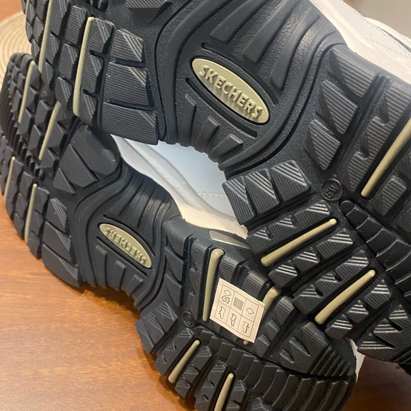 Skechers Sport Men's After Burn Sneaker White/Navy size 12 Wide fit - Picture 6 of 8